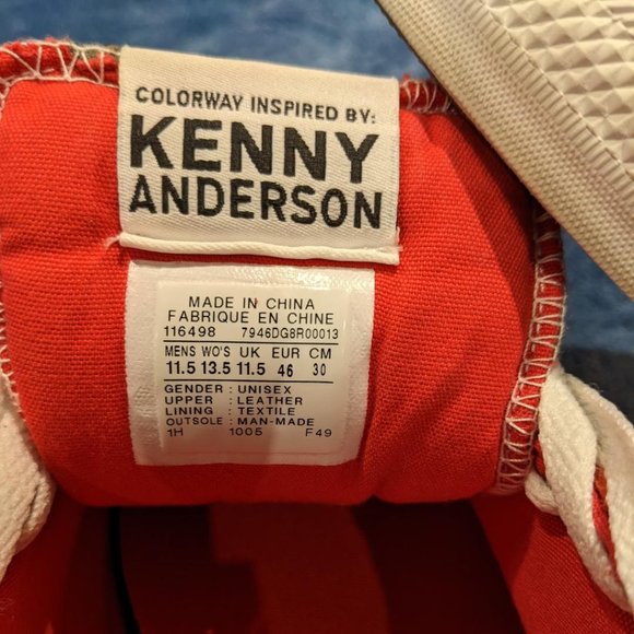 Converse All-Star Red colorway inspired by: Kenny Anderson size 11.5 - Picture 6 of 10